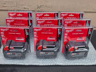 Milwaukee M18 18-Volt 5.0 Ah Lithium-Ion XC Extended Capacity 10 Batteries Pack Brand New