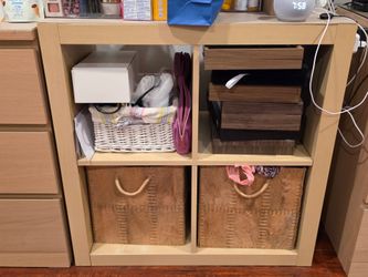 Wood 4-Cube Storage Organizer