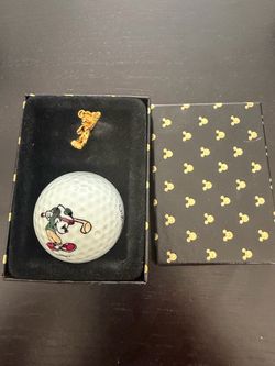 Vintage Disney Mickey Mouse Golf Ball and Pin