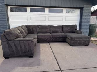 FREE DELIVERY dark gray sectional sofa couch sala