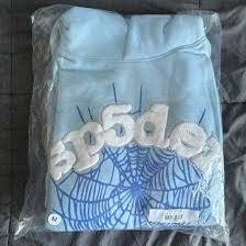 Sp5der Web Hoodie Sky Blue