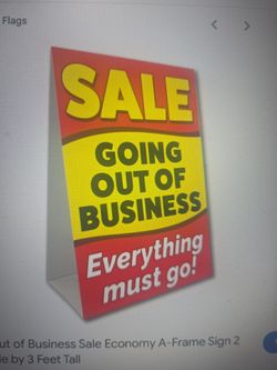 Going out of business Sale. Items low as $1