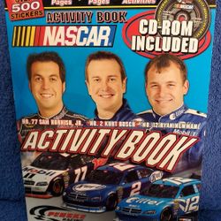 2007 Nascar 200 Page Activity Book With 500 Stickers And CD