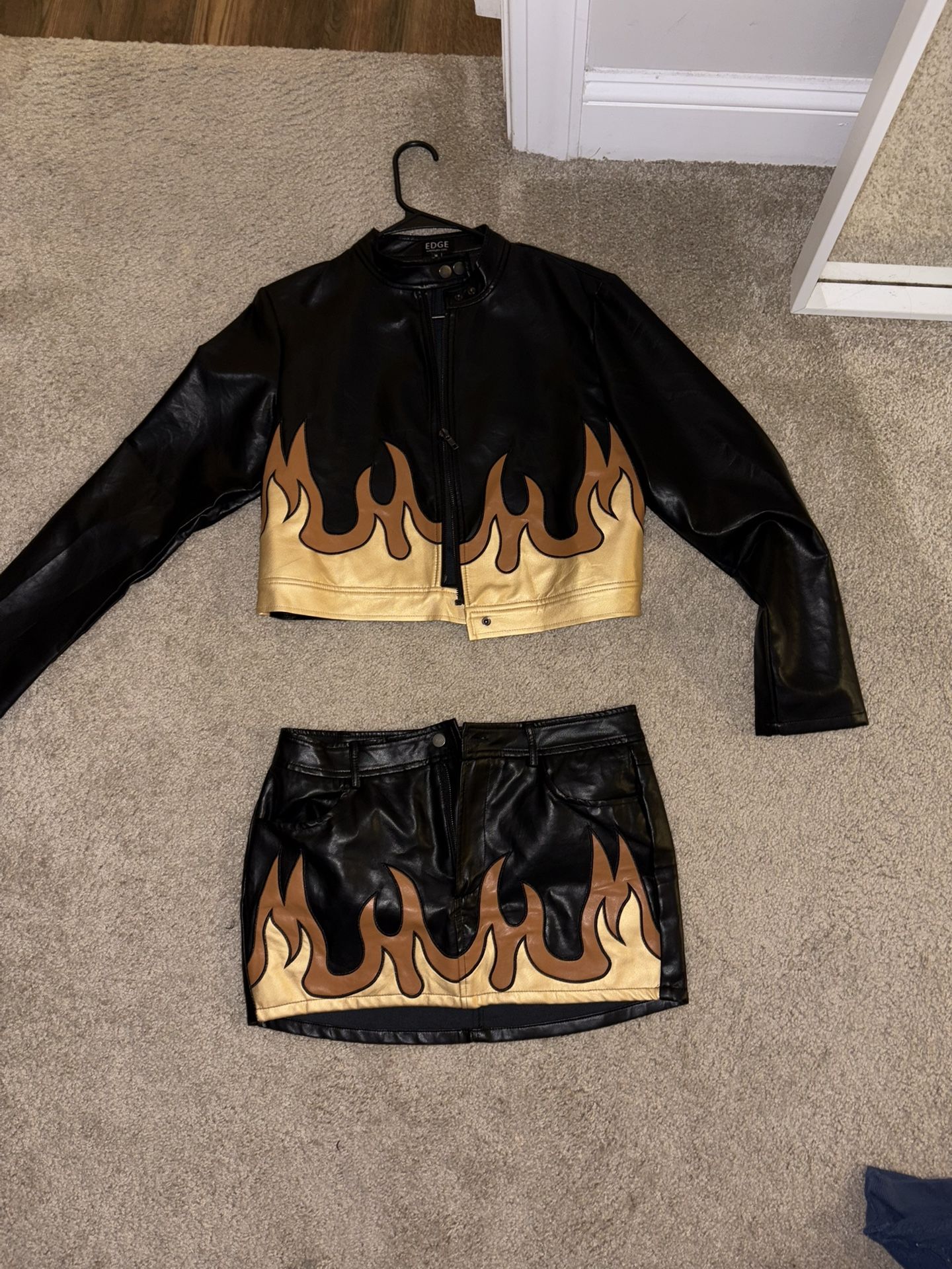 Flame 2 Piece Set Mini Skirt
