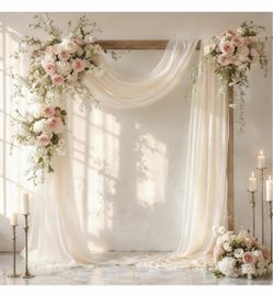 Wedding Arch Drape - Ivory
