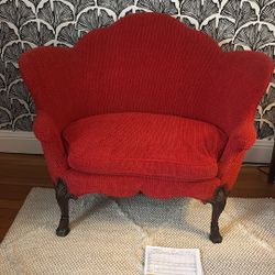 Vintage Red Chair/Loveseat 