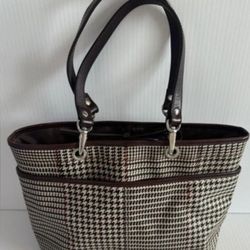Vintage Ralph Lauren Houndstooth Tote Bag