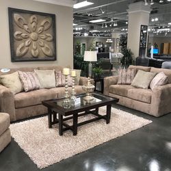 Olin Chocolate Living Room Set /couch /Sofa and Loveseat 