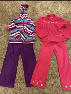 Girls 5T athletic sets lot