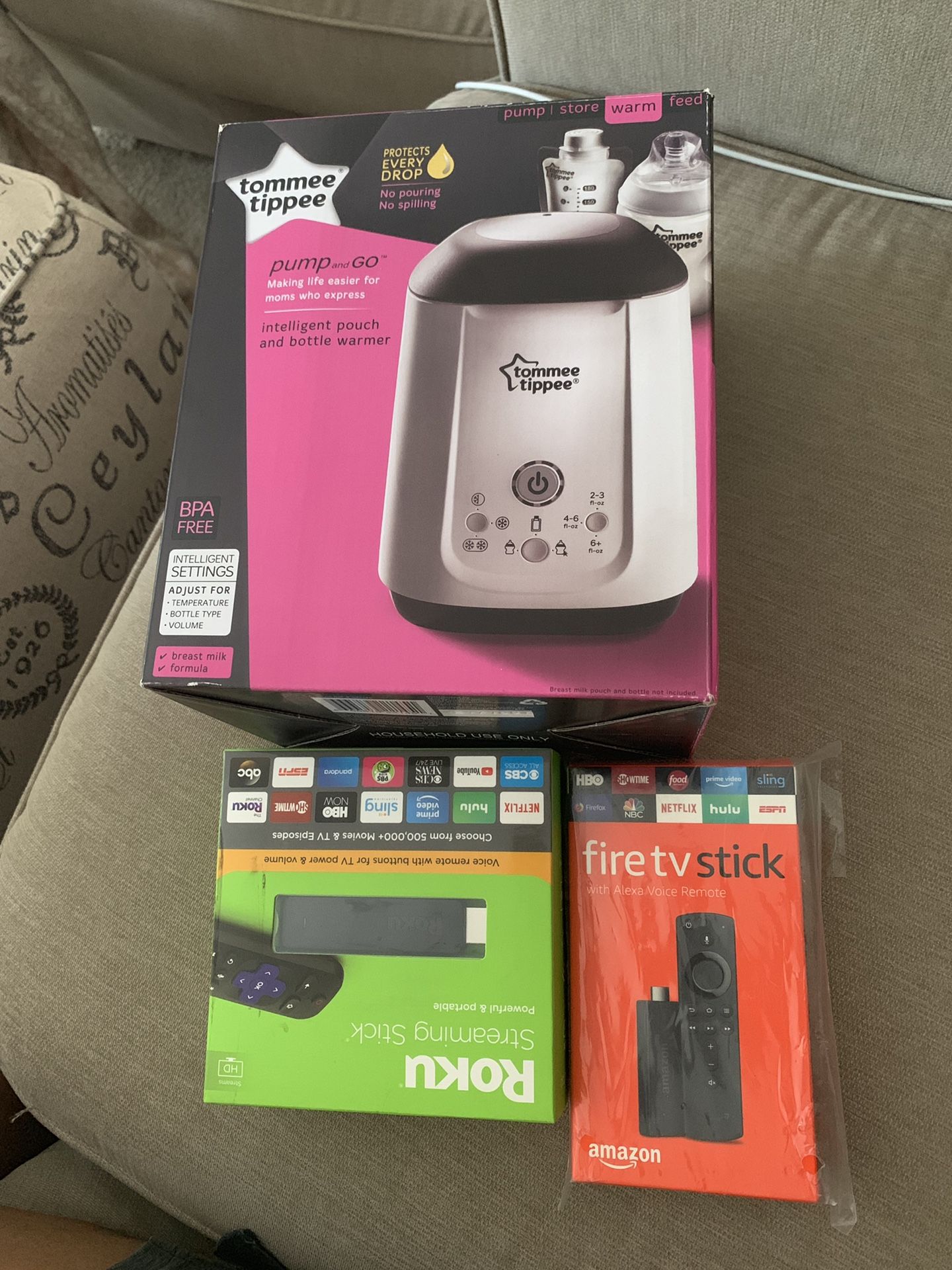 ROKU STREAMING+FIRE TV STICK+TOMMEE TIPPEE