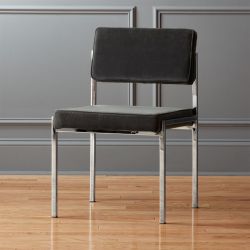 Cb2 Vex Dining Chairs- Pair- Velvet And Stainless 