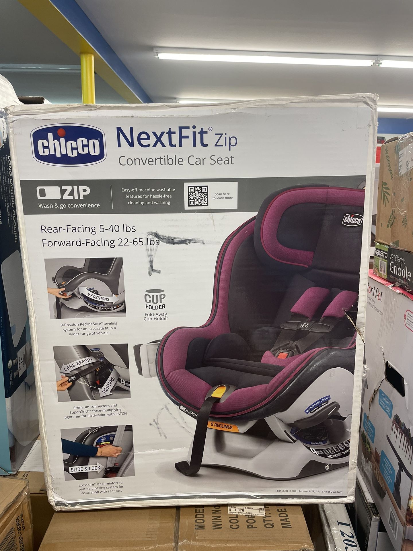Chicco NextFit Max Zip Air Convertible Car Seat - Vero