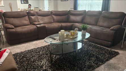 6 seater living room set with 3 recliners