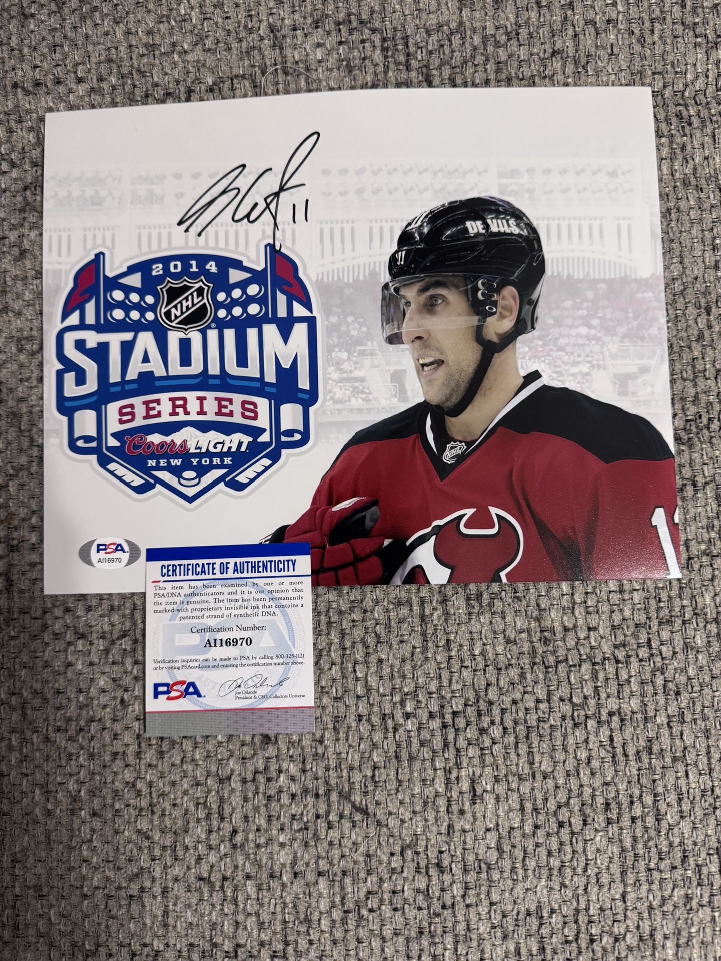Stephen Gionta Signed Autograph New Jersey Devils 8x10 Photo - PSA Coa