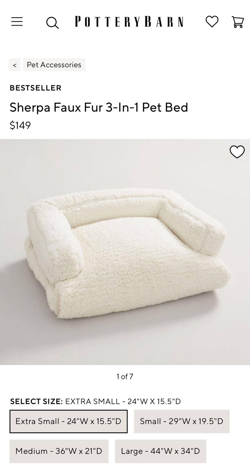 Potterybarn 3 In 1 Pet Bed 