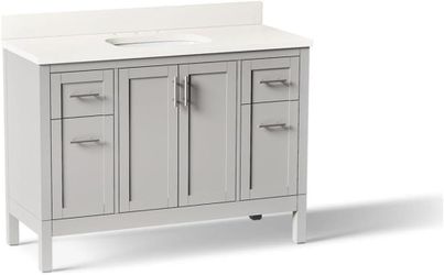 Hadron 48" Bathroom Vanity Cabinet with Sink and Quartz Top
