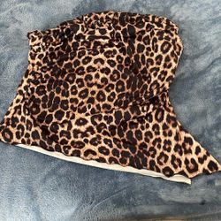sleeveless Cheetah Crop Top