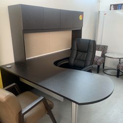 Executive L Shape Desk With Hutch 72”x84”