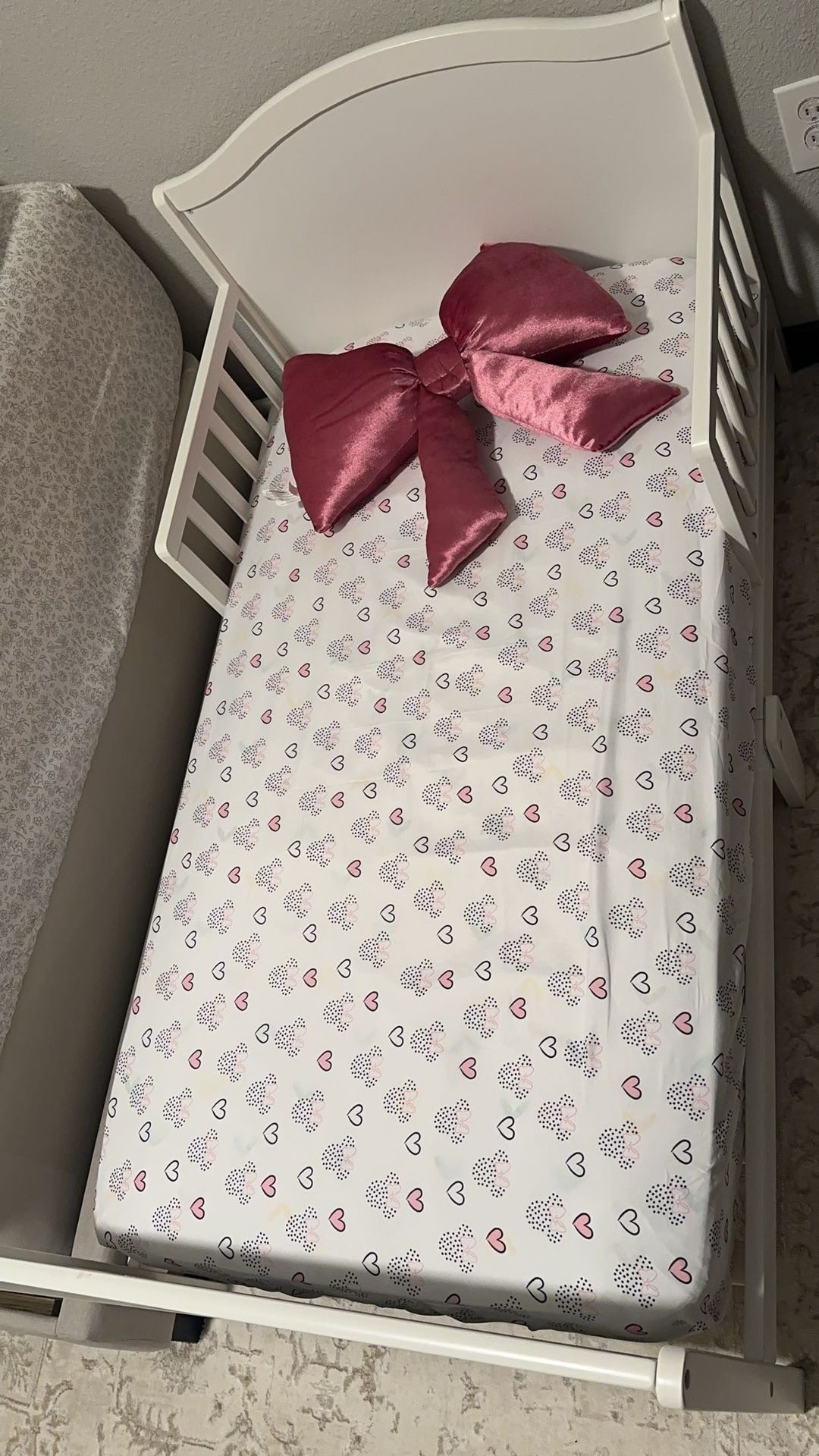 Brand New Toddler Bed(Assembled) + Crib Mattress