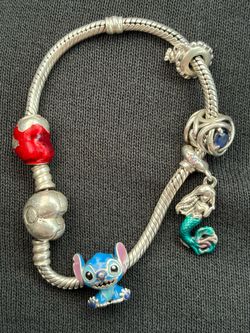 Pandora bracelet with charms