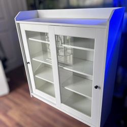 Ikea HAUGA Glass-door cabinet white (41 3/8x45 5/8 ")