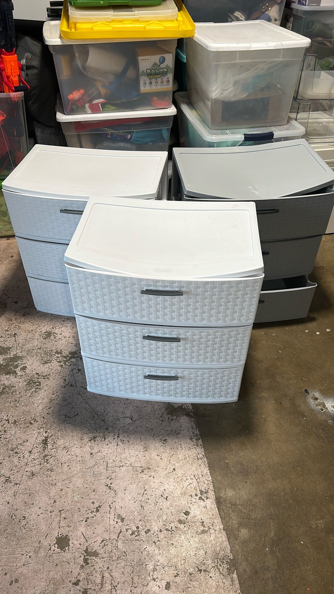Plastic Drawers 3 Total