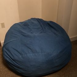 2 Large Bean Bags - Red And Blue