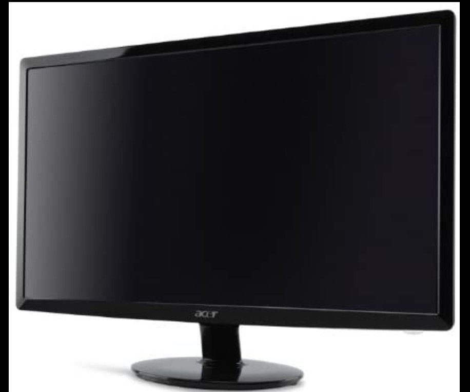 Acer 23" monitor supports HDMI, DVI, and VGA