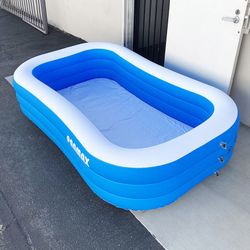 (NEW) $25 Inflatable Swimming Pool for Kids, 95x56x22” for Outdoor, Garden, Backyard, Summer Water Party