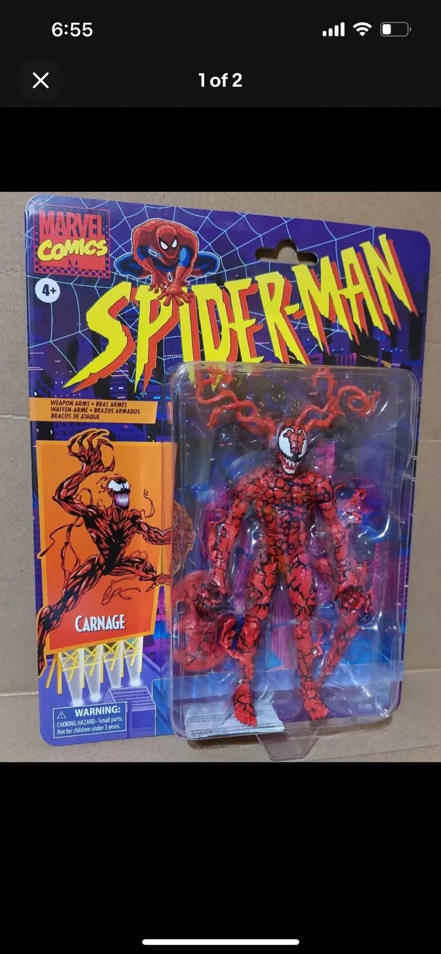 Marvel Legends Carnage Retro Card Action Figure