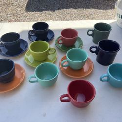 Fiesta Coffee Cups And Saucers 