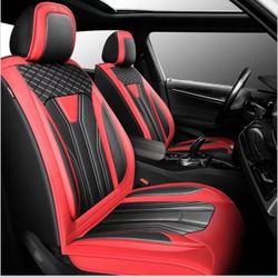 Universal Luxury PU Leather Car Seat Cover Full Set, Comfortable Car 5 Seat Covers Four Seasons For SUV, Sedan, Truck, Airbag Compatible