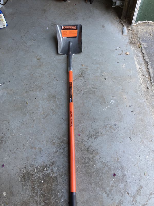 Brand New Black Decker Fiberglass Long Handle Square Point Head Shovel