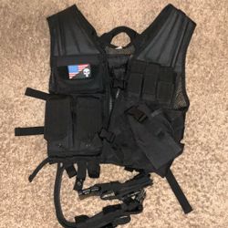 Black Tactical  Vest Only Worn Once