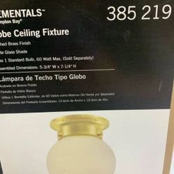 Hampton Bay Brass Flush My Globe Ceiling Light