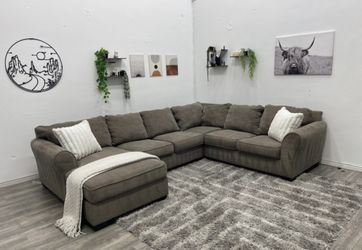 Brown Sectional Couch - Free Delivery 