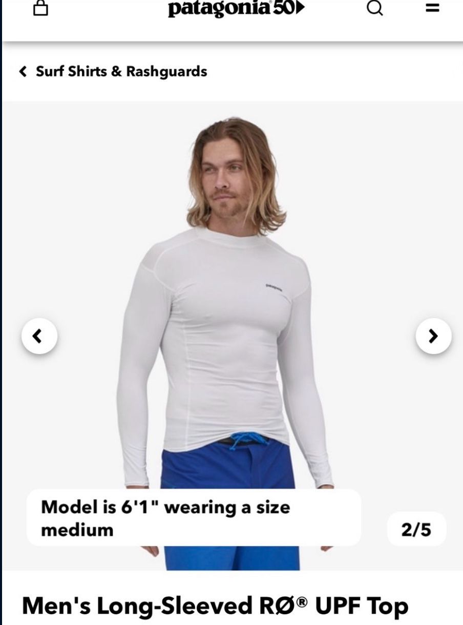 Men Long-sleeved Patagonia UPF top