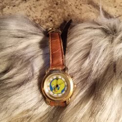Vintage Tweaty Bird Watch With Genuine Leather Band