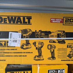 DEWALT 20V MAX 4-Tool Brushless Power Tool Combo Kit with Soft Case