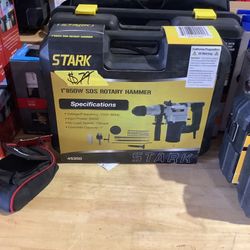 Stark 6.7 Amp 1/2 in. SDS-Plus Corded Rotary Hammer Drill with Chisel Bits