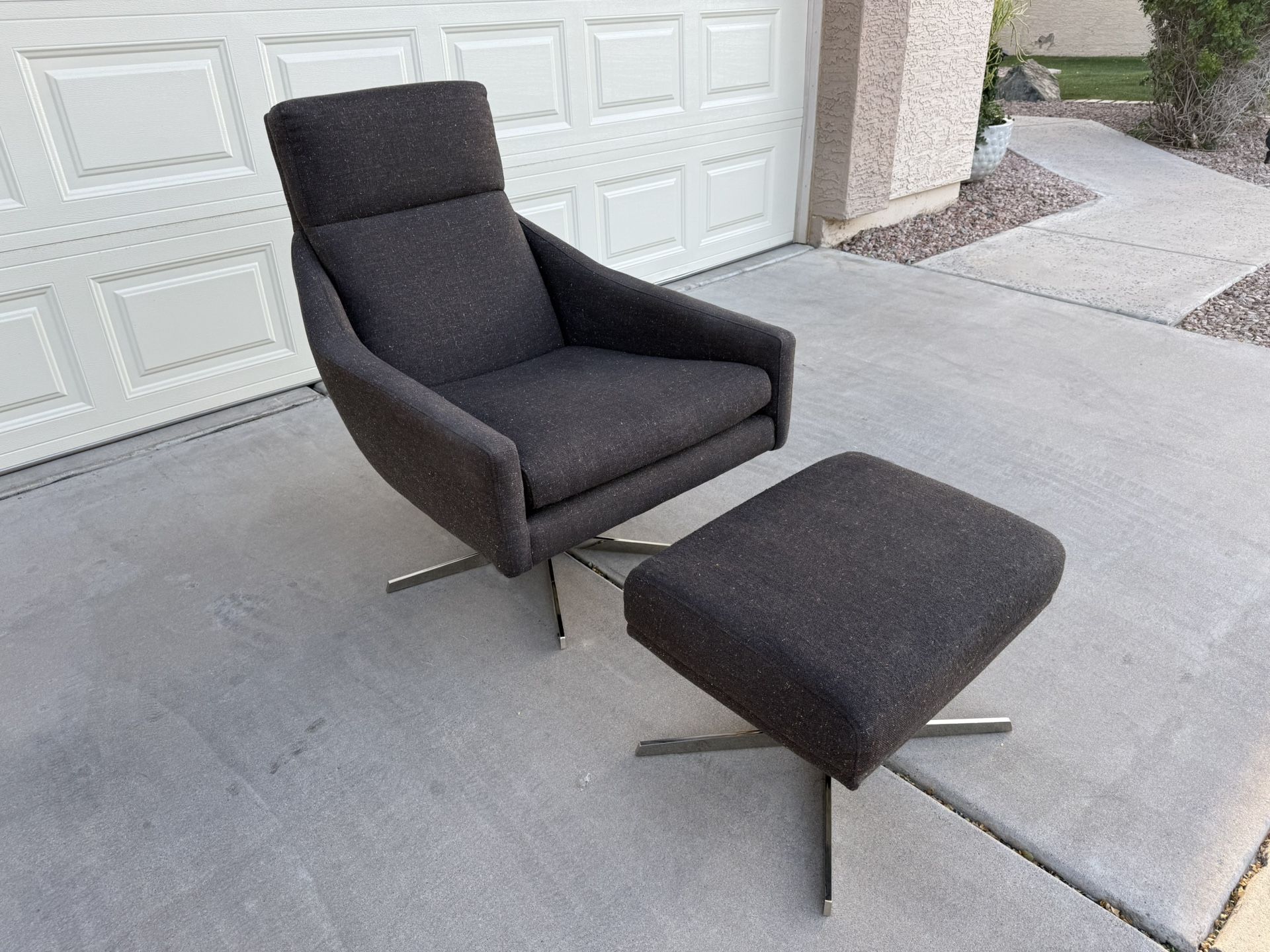 West Elm Lounge Chair and Ottoman