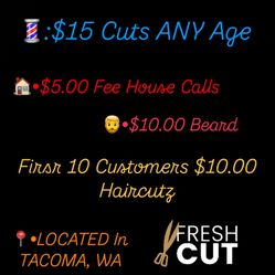 $15.00 Cutz Any Age