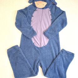 Briefly Stated Disney Winnie the Pooh Eeyore Costume Sz Large Faux Sherpa Pajama