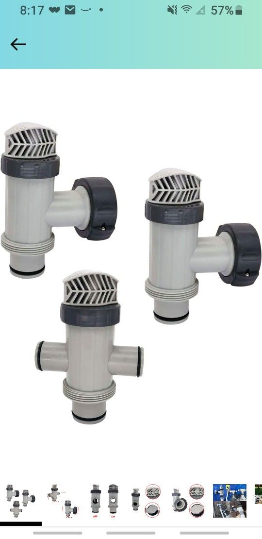 100 Plunger Valve and 11872 Dual Split Hose Plunger Valve Hose Connector Replacement for Above Ground Pool Setup and Pool Sand Filter Pump 250