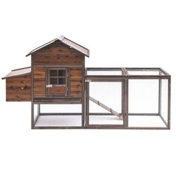Chicken Coop Rabbit Hutch Hen Cage Large Wooden