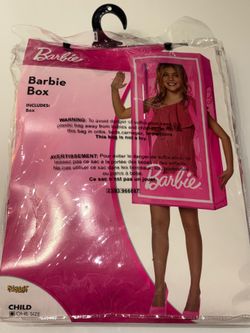 Barbie Box Costume Disfraz talla 8-12