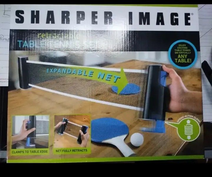 Sharper Image Retractable Table Tennis Set.... CHECK OUT MY PAGE FOR MORE ITEMS