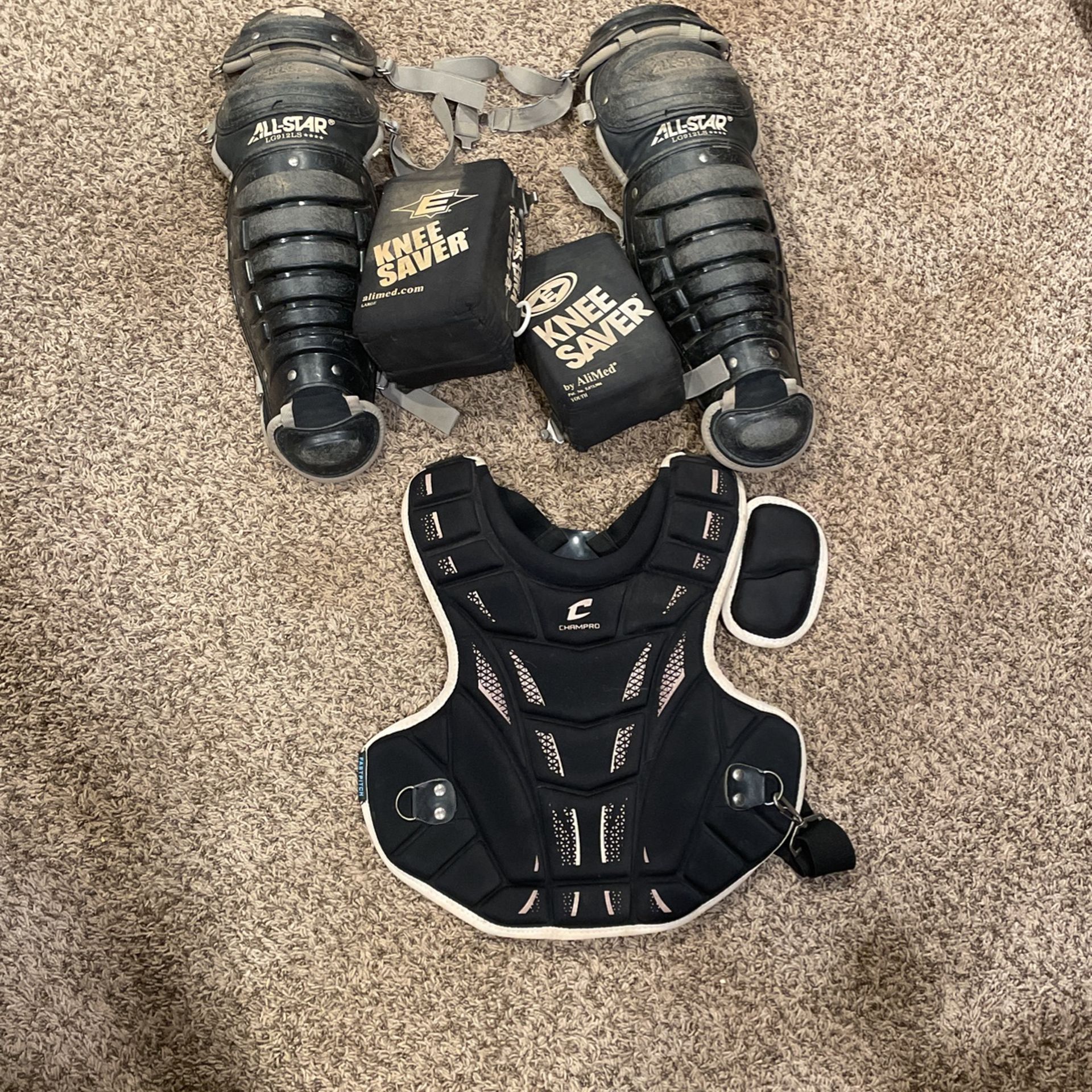 Catchers Shin Gaurds And Cheat Protected