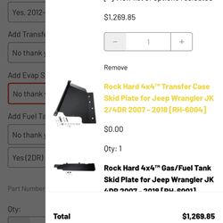 Skid Plates For 07-18 Jeep Wrangler 4 Door