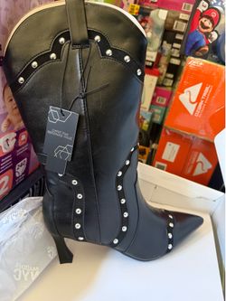 Madden NYC Women's Studded Heeled Western Boots